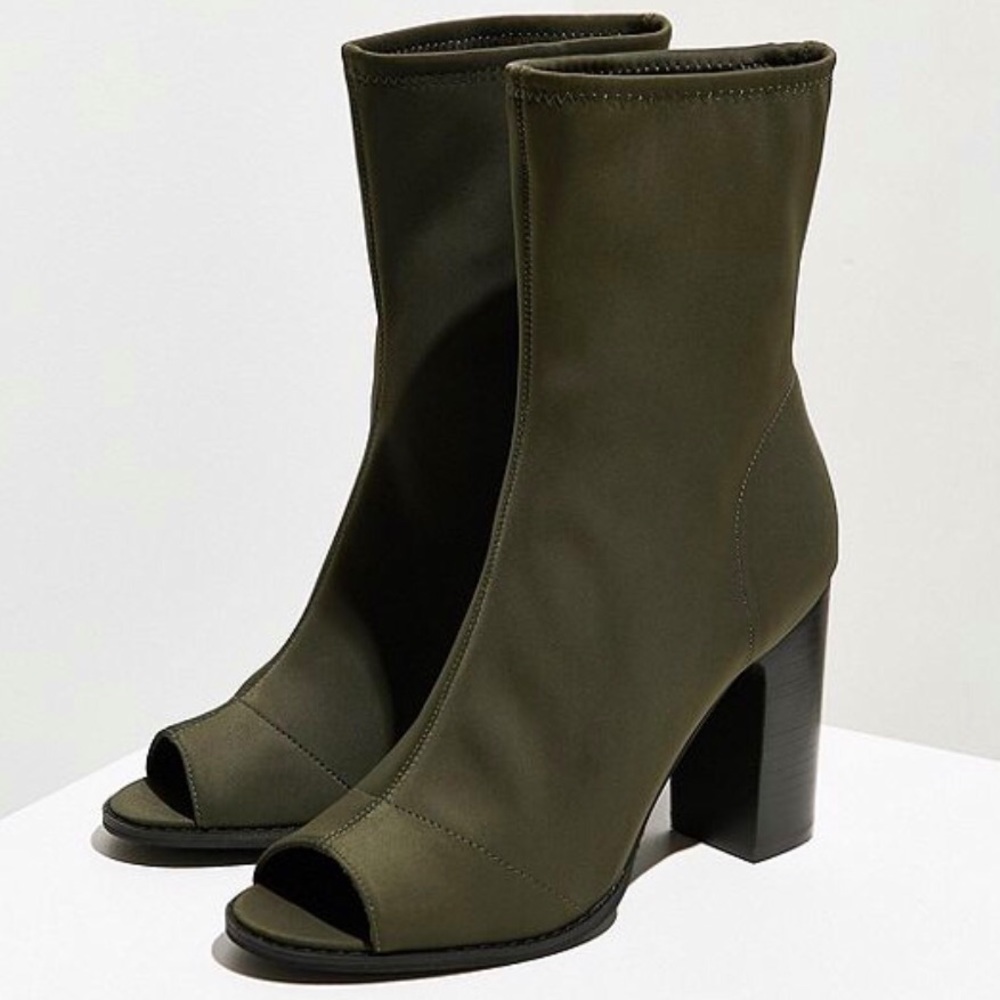 NWOT Peeped Toe Army Bootie